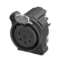 Neutrik | NC5FBH1-B - Chassis Connector Female 5 Pole Black