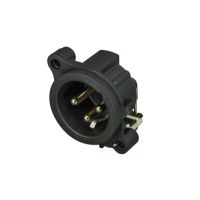 Neutrik | NC3MAH - XLR 3P horizontal chassis conn black Male