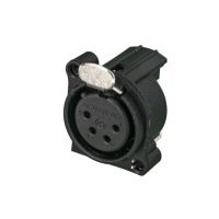 Neutrik | NC4FAH - XLR 4P horizontal chassis conn black Fem