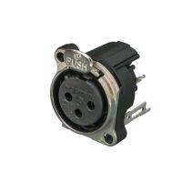 Neutrik | NC3FBV2 - XLR 3P vertical chassis connector Female
