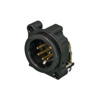 Neutrik | NC5MBH-B - XLR 5P horizontal chassis conn black M