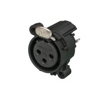 Neutrik | NC3FAV - XLR 3P vertical chassis conn black Female