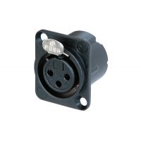 Neutrik | NC3FD-LX-B - XLR Chassis Conn. 3 Pole Female Black