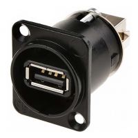 Neutrik | NAUSB-W-B - USB 2.0 gender changer black type A/B