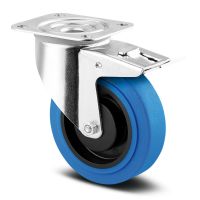 Tente - Swivel Castor Blue Wheel 100mm with brake