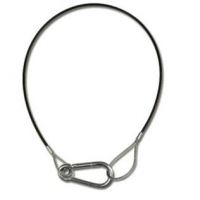 Safety 50cm - ø3mm, 1 x Carabiner Black