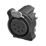 Neutrik | NC5FBH1-B - Chassis Connector Female 5 Pole Black