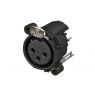 Neutrik | NC3FAV2 - 
XLR 3P verticl chassis conn. black Fem