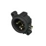 Neutrik | NC3MAH - XLR 3P horizontal chassis conn black Male