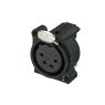 Neutrik | NC4FAH - XLR 4P horizontal chassis conn black Fem