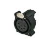 Neutrik | NC5FBH-B - XLR 5P horizontal chassis conn black F