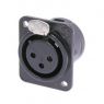 Neutrik | NC3FDM3LBAG-1 - XLR Chassis D Conn.  3 Pole Female