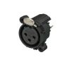 Neutrik | NC3FAV - XLR 3P vertical chassis conn black Female