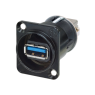 Neutrik | NAUSB3-B - USB 3.0 gender changer black type A/B