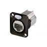Neutrik | NE8FDX-Y6-B - Panel CAT6A Connector Female Black