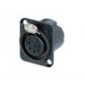 Neutrik | NC5FD-LX-B - XLR 5P chassis connector black Female