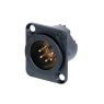 Neutrik | NC5MD-LX-B - XLR 5P chassis connector black Male