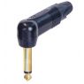 Neutrik | NP2RX-B - 1/4" Right-Angle 2 Pole Plug Male Black