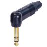 Neutrik | NP3RX-B - 1/4" Right-Angle 3 Pole Plug Male Black