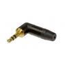 Neutrik | NTP3RC-B - 3,5mm Right-Angle 3 Pole Plug Male