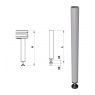Eurotruss | ED-SLR-ADJ-08 - Round Leg 80cm+ Adjustable foot