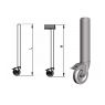 Eurotruss | ED-SLC-04B - Round Leg with Wheel+Brake 40cm