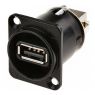 Neutrik | NAUSB-W-B - USB 2.0 gender changer black type A/B