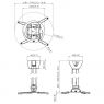 Vogel's - PPC 2585 - Projector Ceiling Mount, Silver