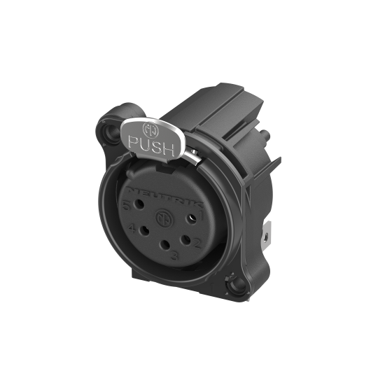 Neutrik | NC5FBH1-B - Chassis Connector Female 5 Pole Black