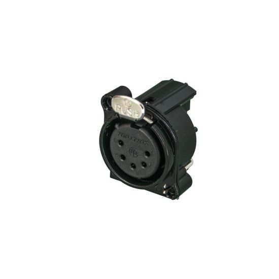 Neutrik | NC5FBH-B - XLR 5P horizontal chassis conn black F