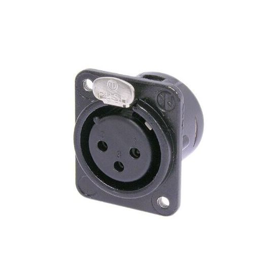 Neutrik | NC3FDM3LBAG-1 - XLR 3P chassis conn black Female