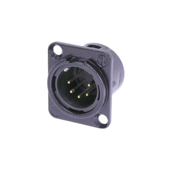 Neutrik | NC5MD-L-B-1 - XLR 5P chassis connector black Male
