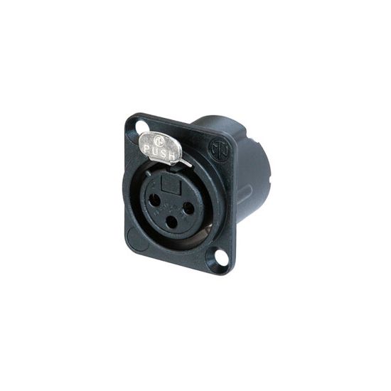 Neutrik | NC3FD-LX-B - XLR Chassis Conn. 3 Pole Female Black