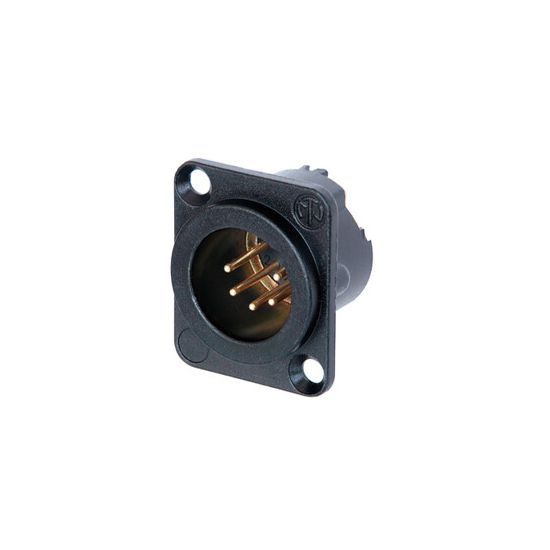 Neutrik | NC5MD-LX-B - XLR 5P chassis connector black Male