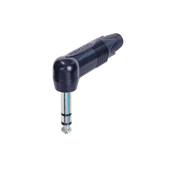 Neutrik | NP3RX-BAG - Right-Angle 1/4" 3 Pole Plug Male