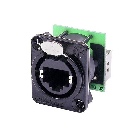 Neutrik | NE8FDP-B - EtherCON D-shape Panel Grounded