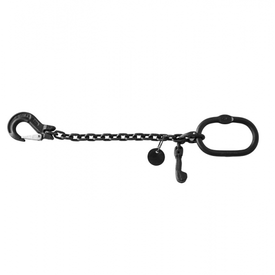 Adjustable chain with secured shortening hook, 8mm, 2m