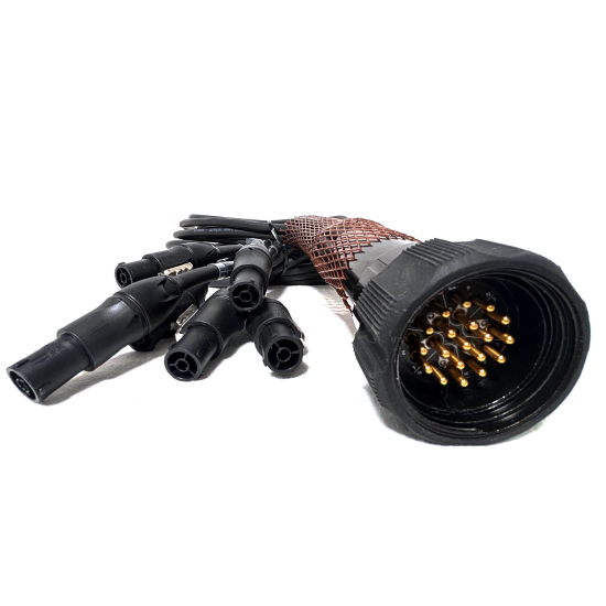 Socapex 419 19 pins [M] > 6x Powercon True1 1-6m