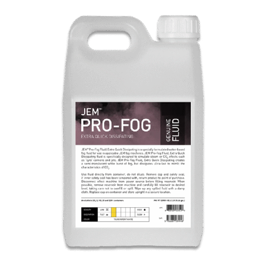 JEM | Pro-Fog Fluid, Extra Quick Dissipating 4x5L