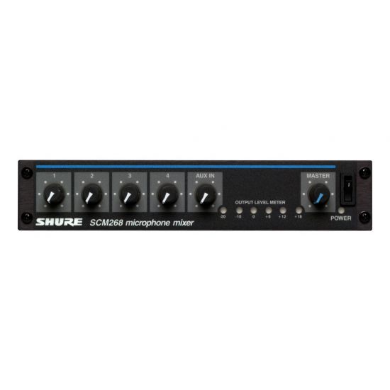 Shure | SCM268E - Mono Mixer ? 4x mic, 1x aux input