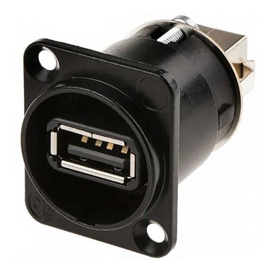 Neutrik | NAUSB-W-B - USB 2.0 gender changer black type A/B