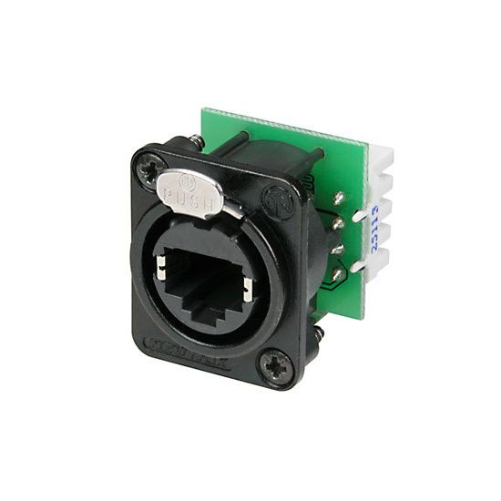 Neutrik | NE8FDV-YK-B - EtherCON Chassis D Connector Female