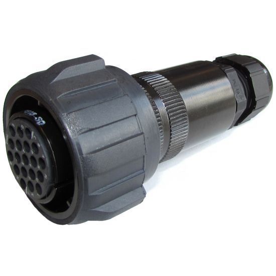 PA-COM - 19P Female with nut + cable gland