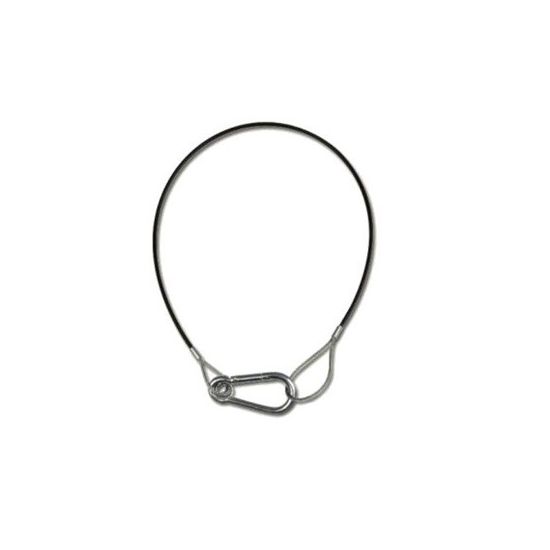 Safety Wire 50cm - ø3mm - 1 x Carabiner - Black