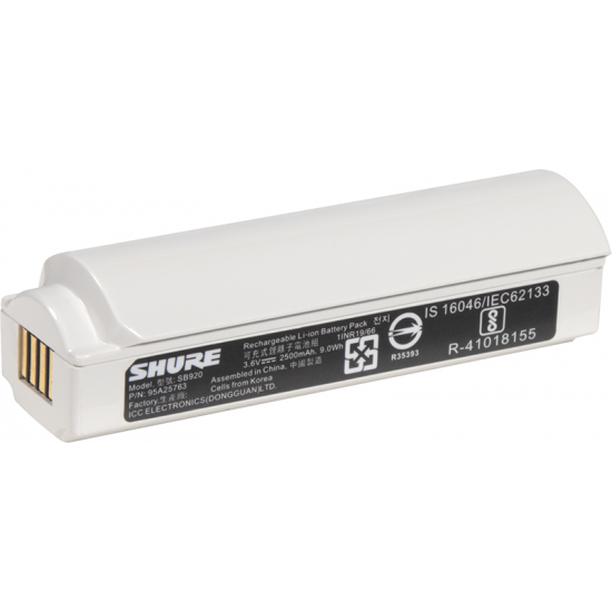 Shure | SB920A - Rechargeable Battery for ADX2
