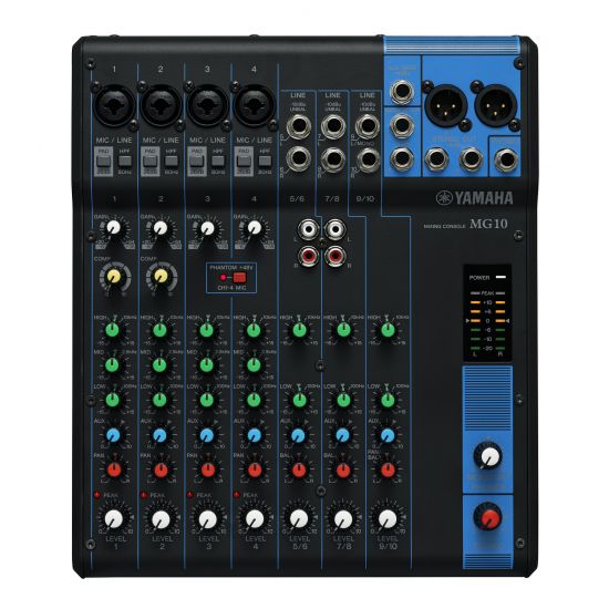 Yamaha - MG10 - 10 channel live mixing console