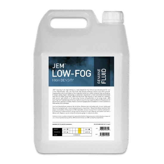 JEM | Low-Fog Fluid, High Density 4x5L
